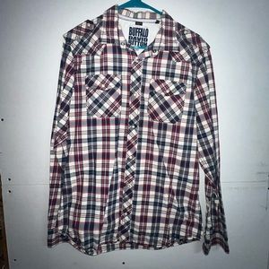 Men’s striped longsleeve polo